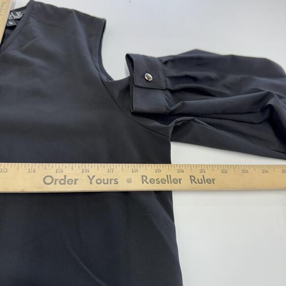 Single Los Angeles Shirt Womens Small Black Cold Shoulder Long Sleeve Blouse Top - Picture 8 of 8